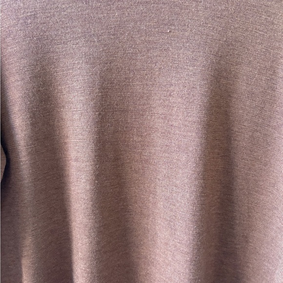 H&M Merino Wool Turtle Neck Brown Sweater Size L Office Career Minimalist Cabin - Picture 4 of 7